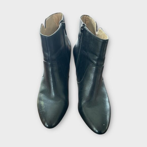 INC Black Leather Hannah Ankle Booties Sz 9Sleek, Versatile & Office-Ready - Picture 2 of 7